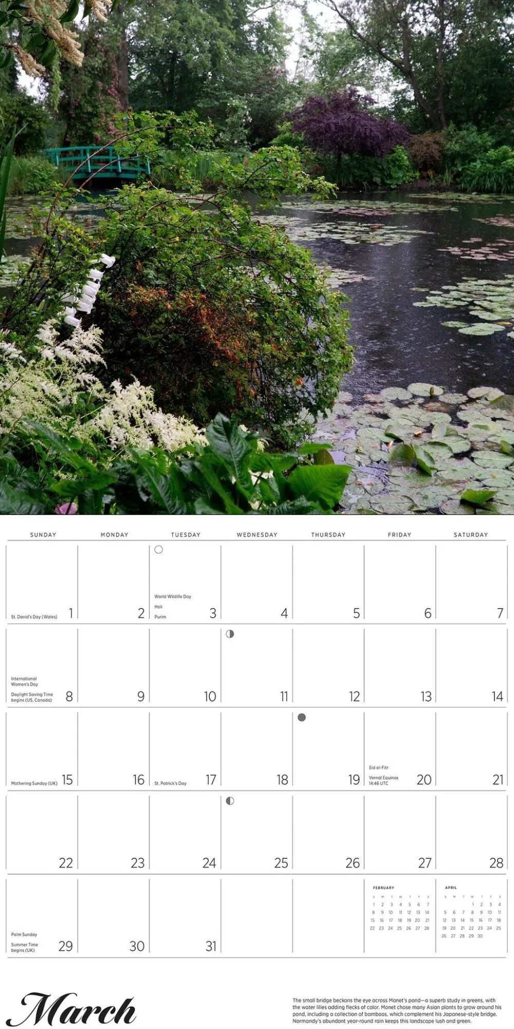 Pomegranate The Gardens at Giverny 2026 Wall Calendar- Calendars