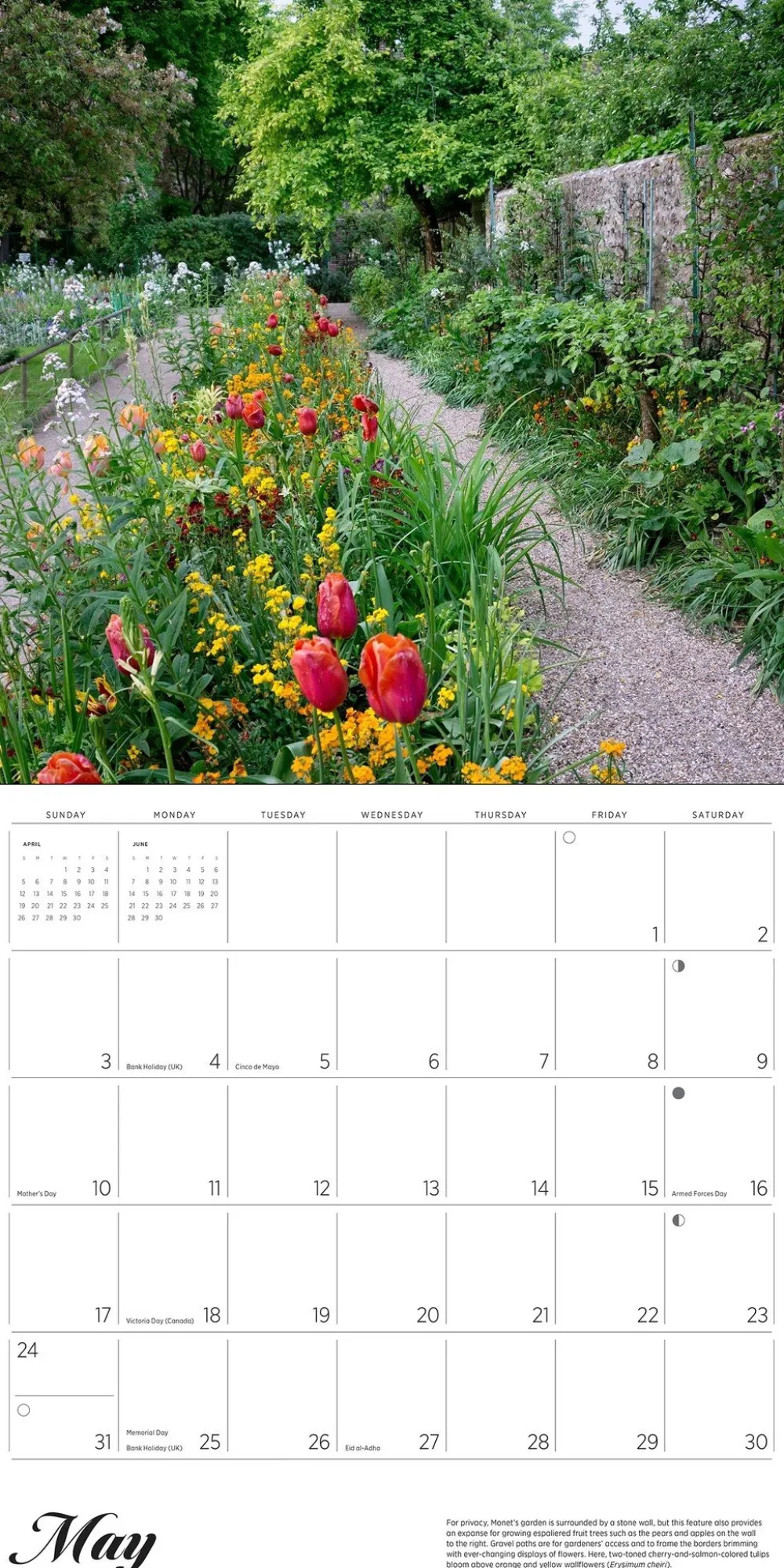 Pomegranate The Gardens at Giverny 2026 Wall Calendar- Calendars