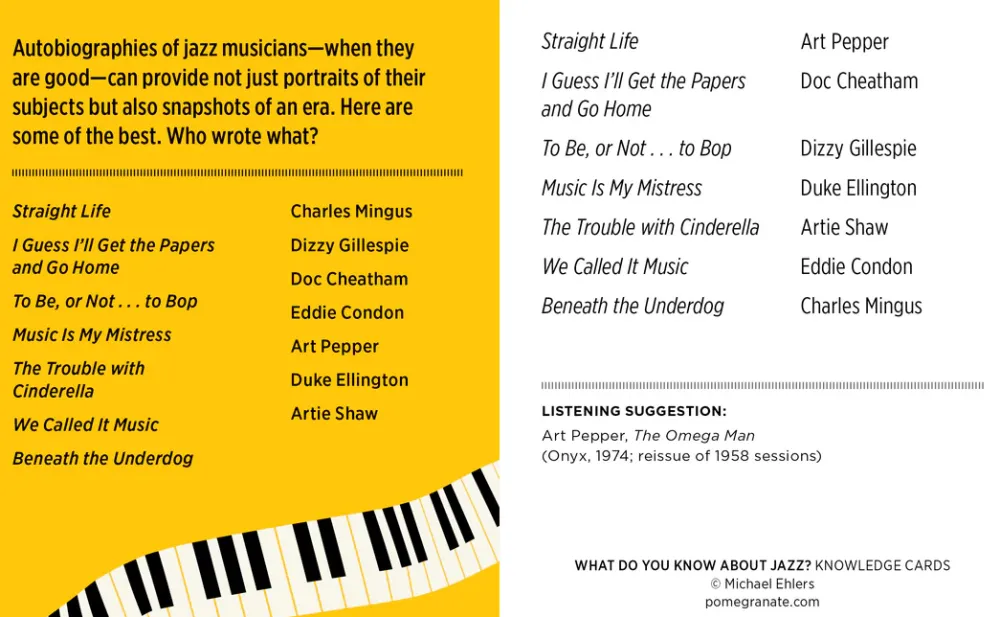 Pomegranate What Do You Know about Jazz? Knowledge Cards- Games & Puzzles