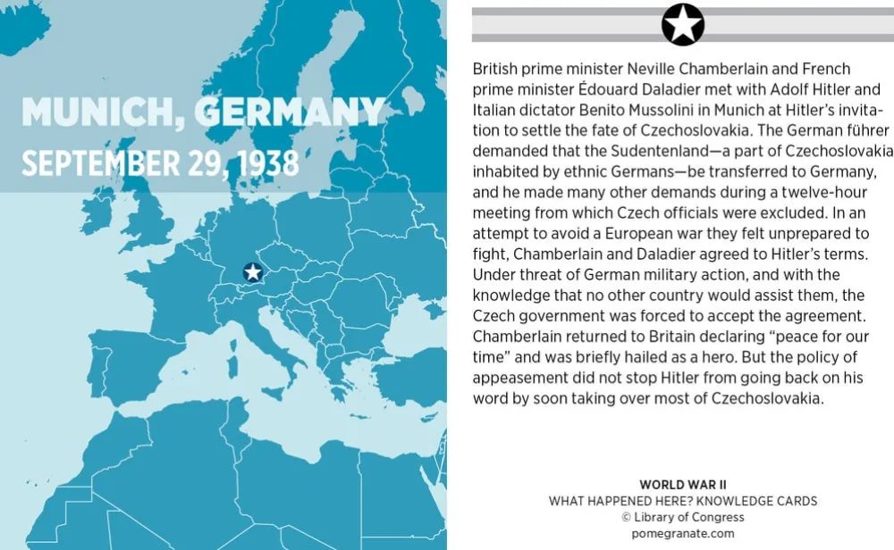Pomegranate What Happened Here? World War II Knowledge Cards- Games & Puzzles