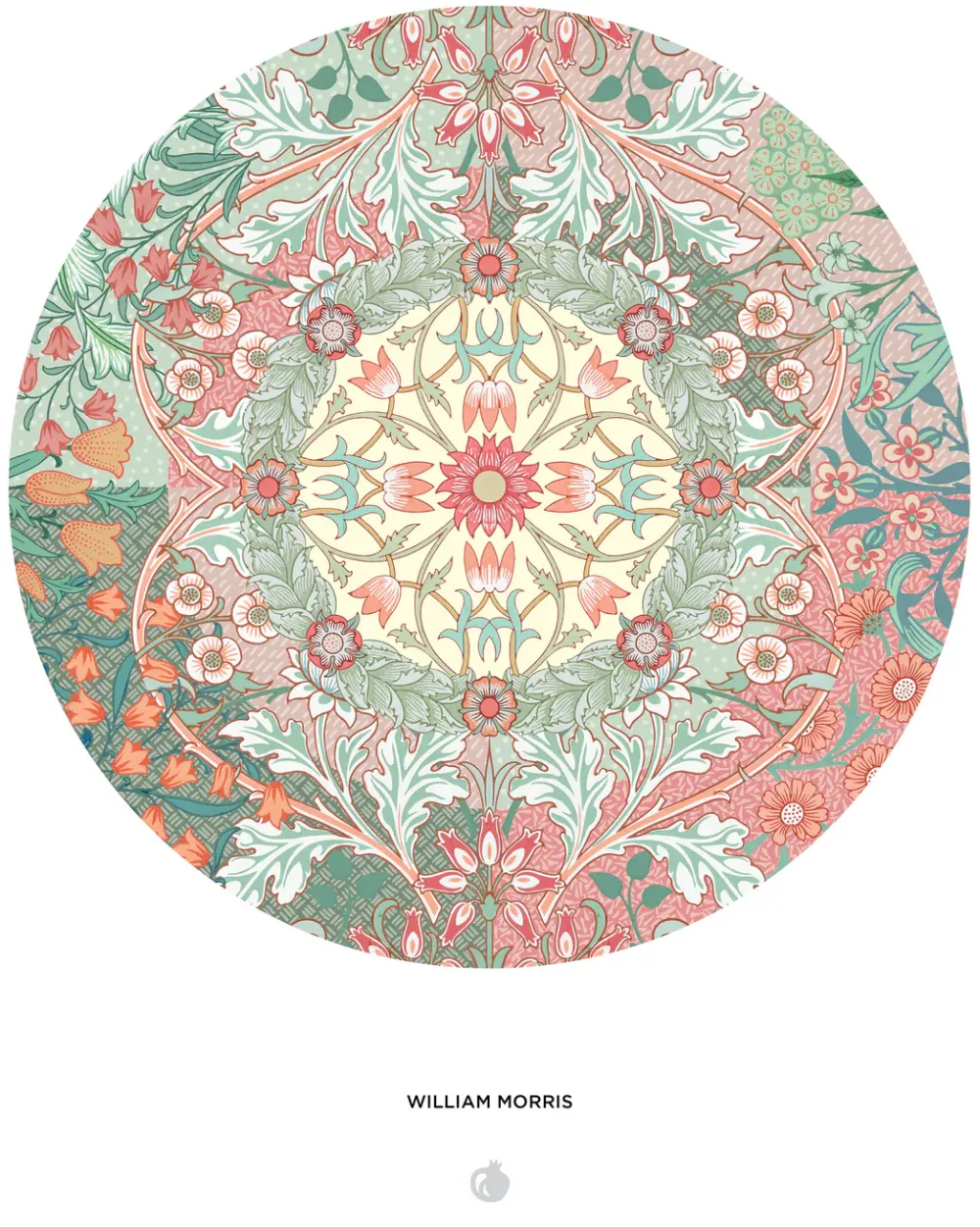 Pomegranate William Morris 500-Piece Circular Puzzle- Games & Puzzles