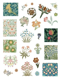 Pomegranate William Morris Sticker Book- Activity Books|Coloring Books & Crafts