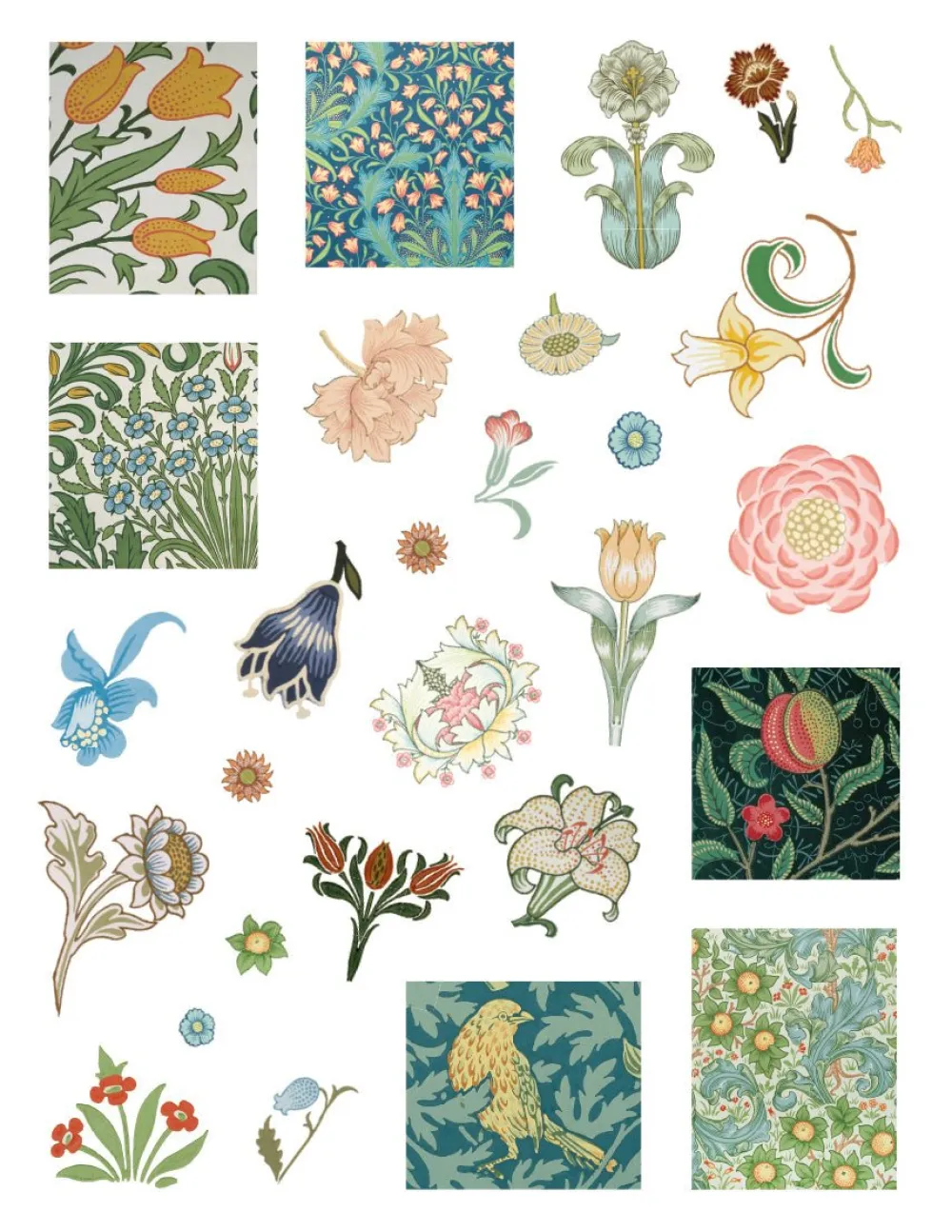 Pomegranate William Morris Sticker Book- Activity Books|Coloring Books & Crafts