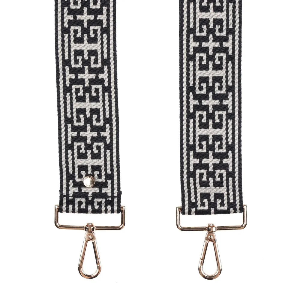 Pom Pom London Black Grecian Strap- Pom Pom London