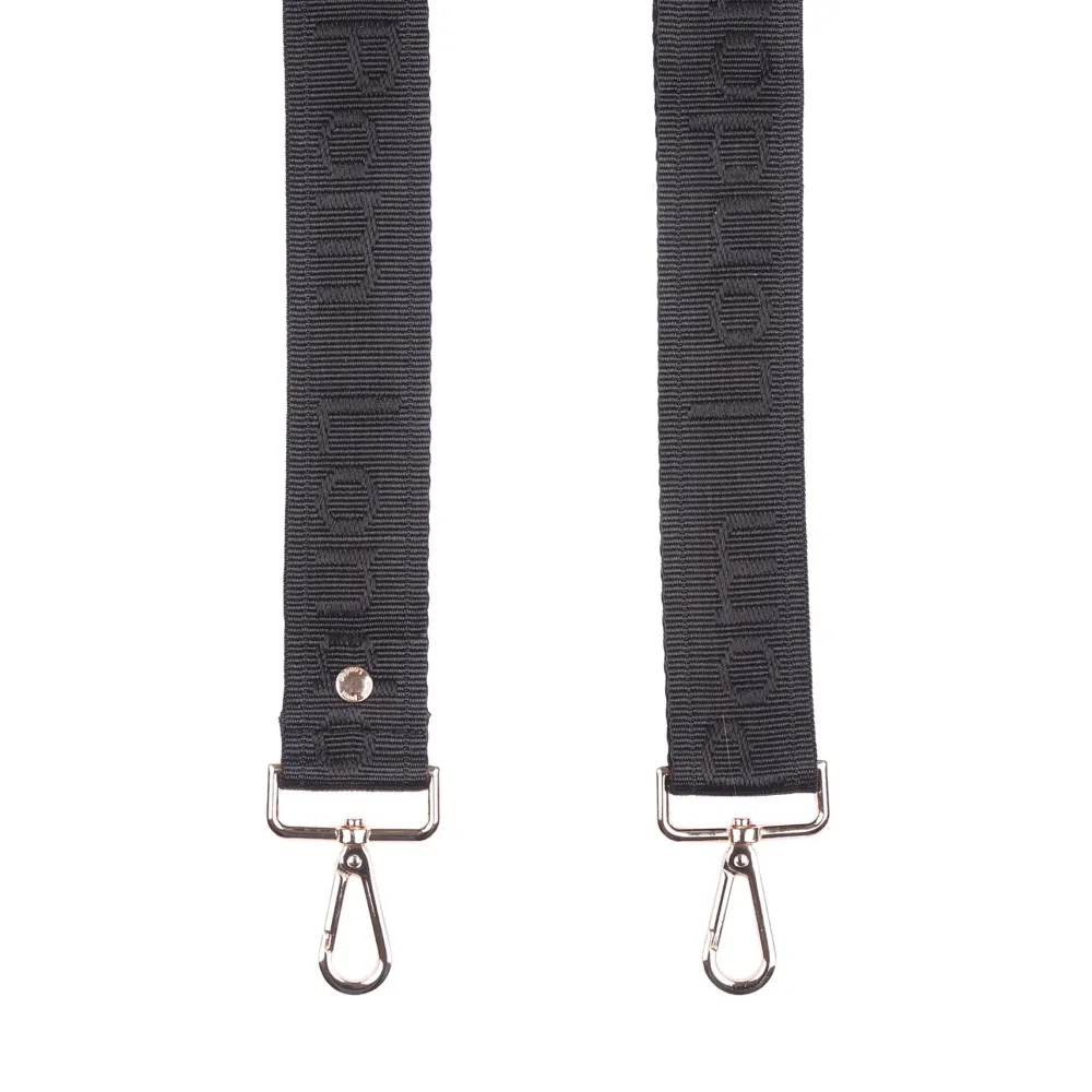 Pom Pom London Black Logo Strap- Pom Pom London
