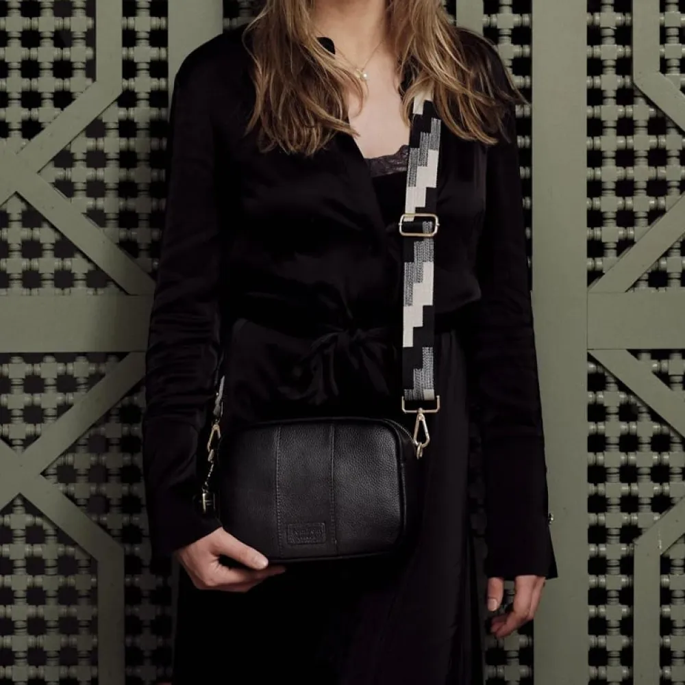 Pom Pom London Black & Stone Geometric Strap- Pom Pom London