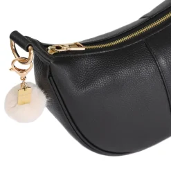 Pom Pom London Black Sutton Sling Bag- Pom Pom London