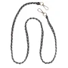 Pom Pom London Black Weave Gold Chain Strap- Pom Pom London