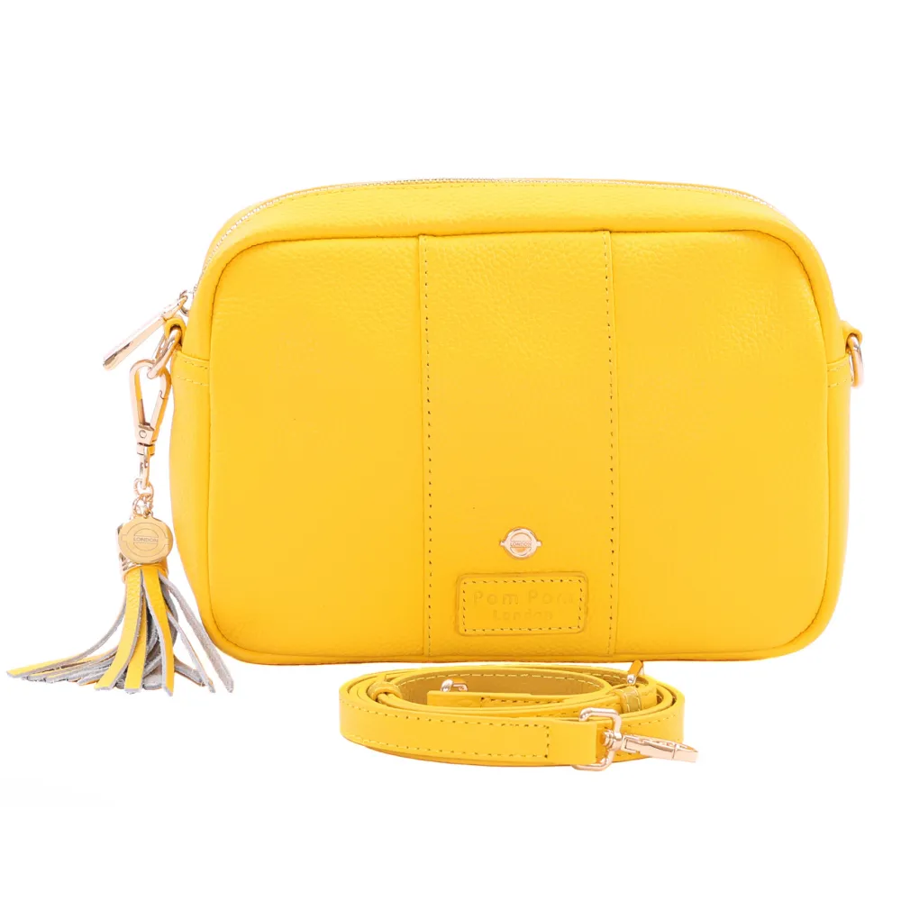 Pom Pom London Circle Line Yellow London City Bag- Pom Pom London