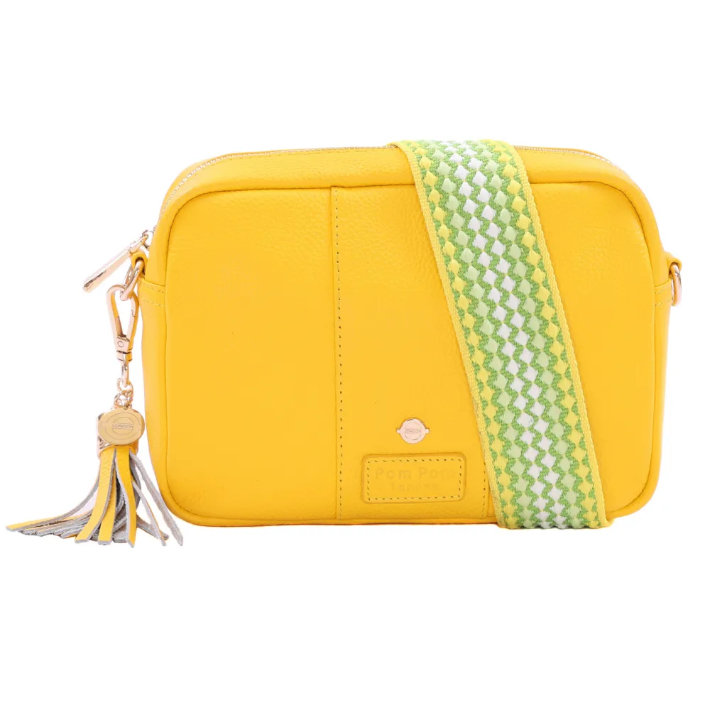Pom Pom London Circle Line Yellow London City Bag- Pom Pom London