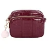 Pom Pom London Claret Patent Croc Original Bag- Pom Pom London
