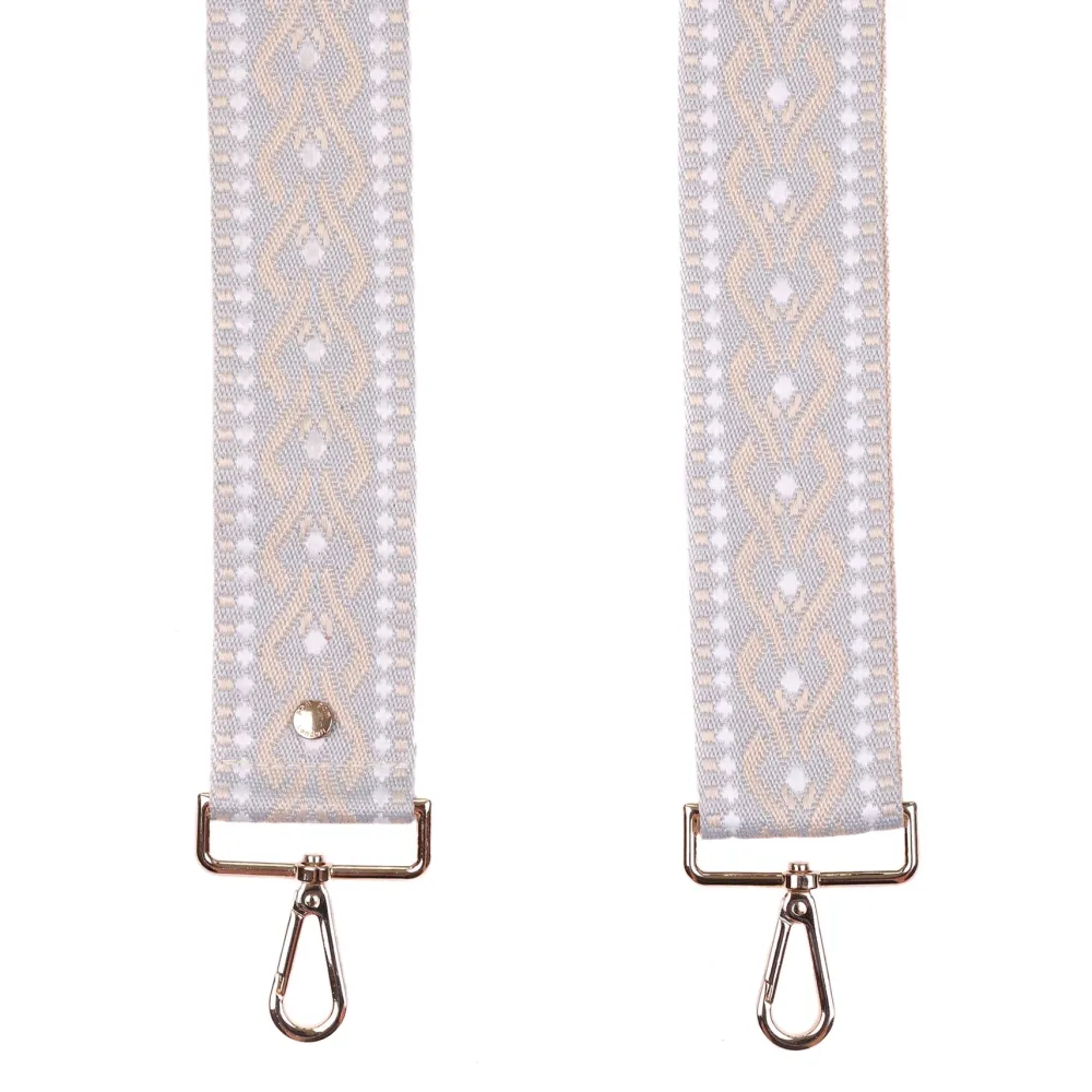 Pom Pom London Grey Trellis Strap- Pom Pom London