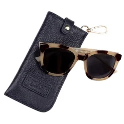 Pom Pom London Grosvenor Glasses Case Navy- Sunglasses & Cases|Pom Pom London