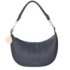 Pom Pom London Navy Sutton Sling Bag- Pom Pom London