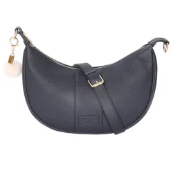 Pom Pom London Navy Sutton Sling Bag- Pom Pom London
