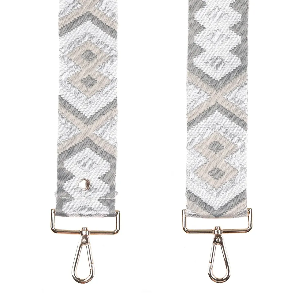 Pom Pom London Off-White Diamond Strap- Pom Pom London