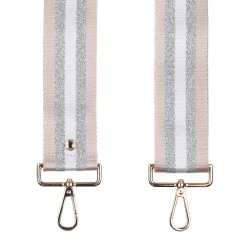Pom Pom London Platinum & Silver Stripe Strap- Pom Pom London