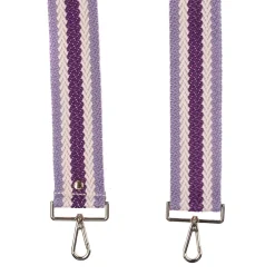 Pom Pom London Purple Woven Stripe Strap- Pom Pom London