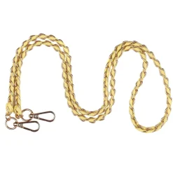 Pom Pom London Sherbet Lemon Weave Gold Chain Strap- Pom Pom London