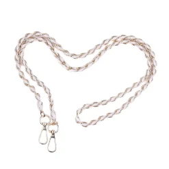 Pom Pom London Stone Weave Gold Chain Strap- Pom Pom London