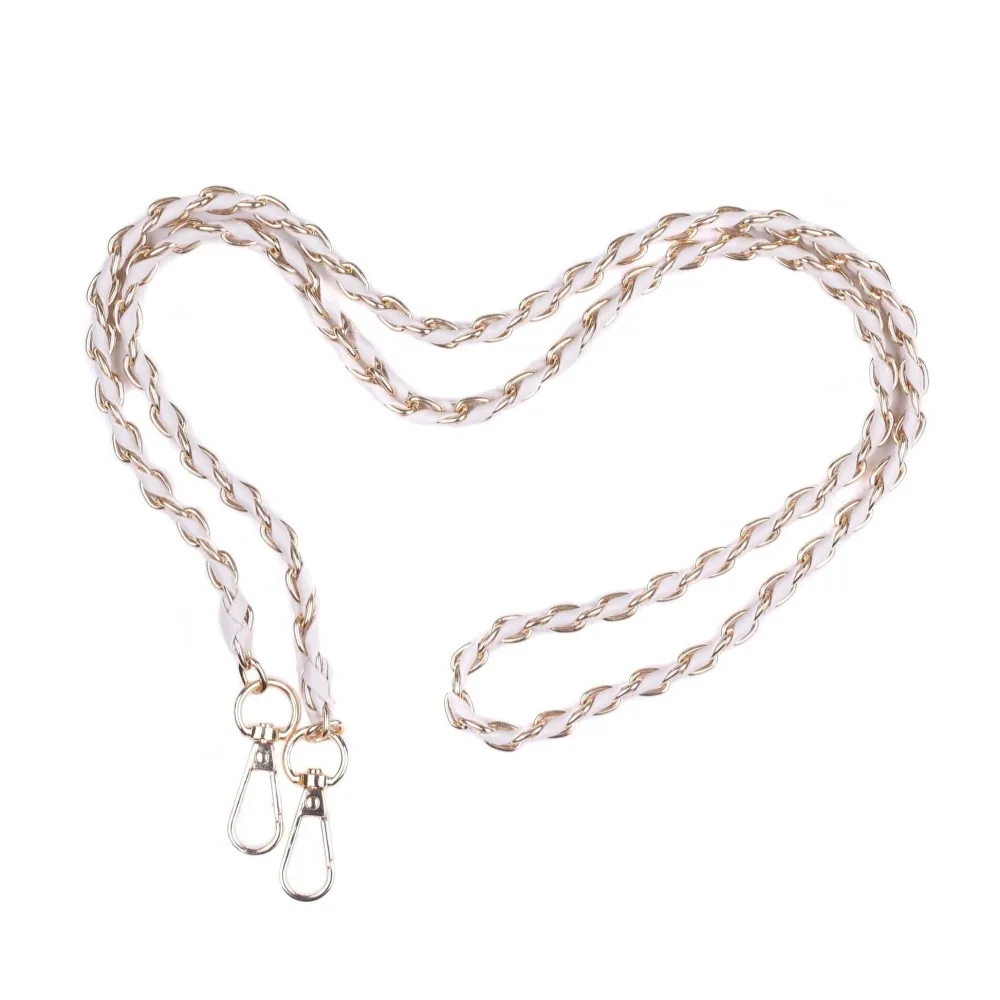 Pom Pom London Stone Weave Gold Chain Strap- Pom Pom London