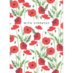 Poppies Sympathy Card- Greeting Cards