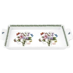Portmeirion Botanic Garden Handled Sandwich Tray (Sweet Pea)- Tea Trays|Serving Plates