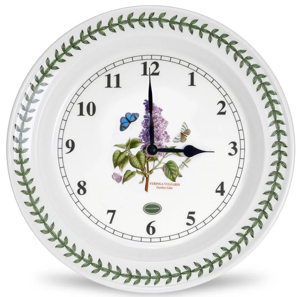 Portmeirion Botanic Garden Kitchen Wall Clock (Lilac)- Wall Decor