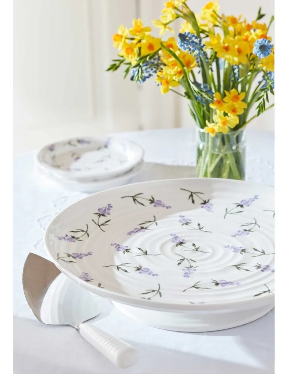 Portmeirion Sophie Conran Lavandula Footed Cake Stand- Serving Plates