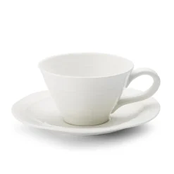 Portmeirion Sophie Conran White Teacup & Saucer- Teacups & Saucers