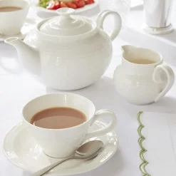 Portmeirion Sophie Conran White Teacup & Saucer- Teacups & Saucers