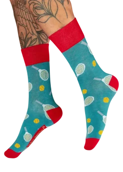 Powder UK Centre Court Teal Blue Socks- Socks