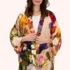 Powder UK Cream Posy Mid-Length Kimono- Robes, Nightgowns & Dresses