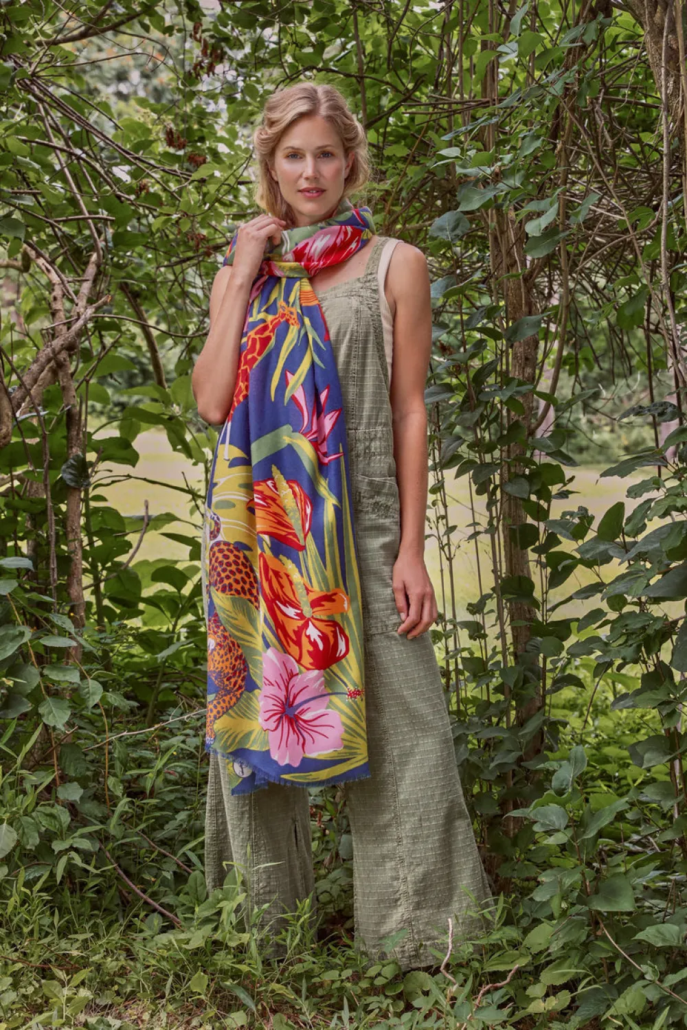 Powder UK Deco Jungle Printed Scarf- Scarves & Wraps