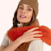 Powder UK Elsa 3-tone Scarf (Tangerine, Mocca, Olive)- Scarves & Wraps