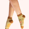 Powder UK Happy Leaves Sage Women's Trainer Socks- Socks