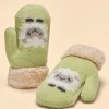 Powder UK Kids Knitted Sheep Mittens (Sage)- Childrenswear