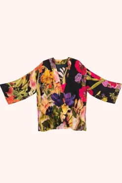 Powder UK Midnight Posy Mid-Length Kimono- Robes, Nightgowns & Dresses