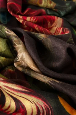 Powder UK Opulant Florals, Chocolate Mid-Length Kimono- Robes, Nightgowns & Dresses