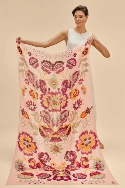 Powder UK Printed Floral Symmetry Scarf (Pink)- Scarves & Wraps