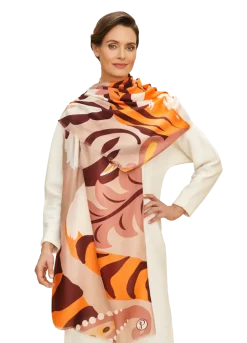 Powder UK Printed Thrill of the Tiger Scarf- Scarves & Wraps