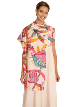 Powder UK Tropical Paradise Pink Scarf- Scarves & Wraps