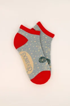 Powder UK Winters Night Women's Trainer Socks (Pale Blue)- Socks