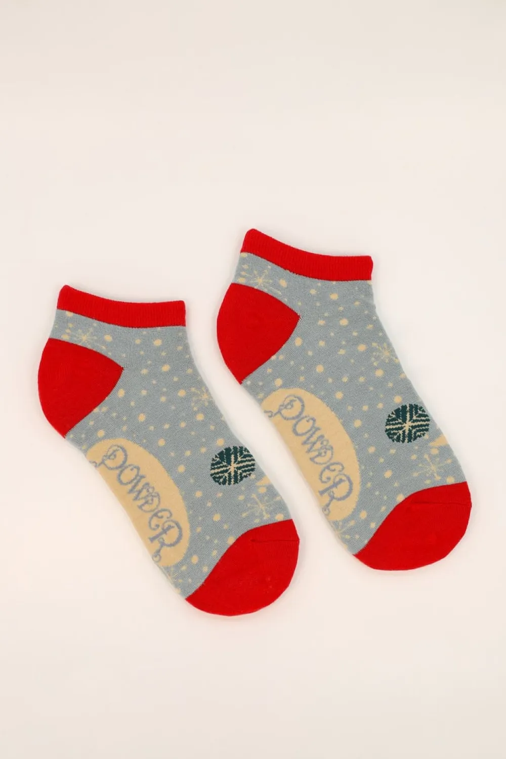 Powder UK Winters Night Women's Trainer Socks (Pale Blue)- Socks
