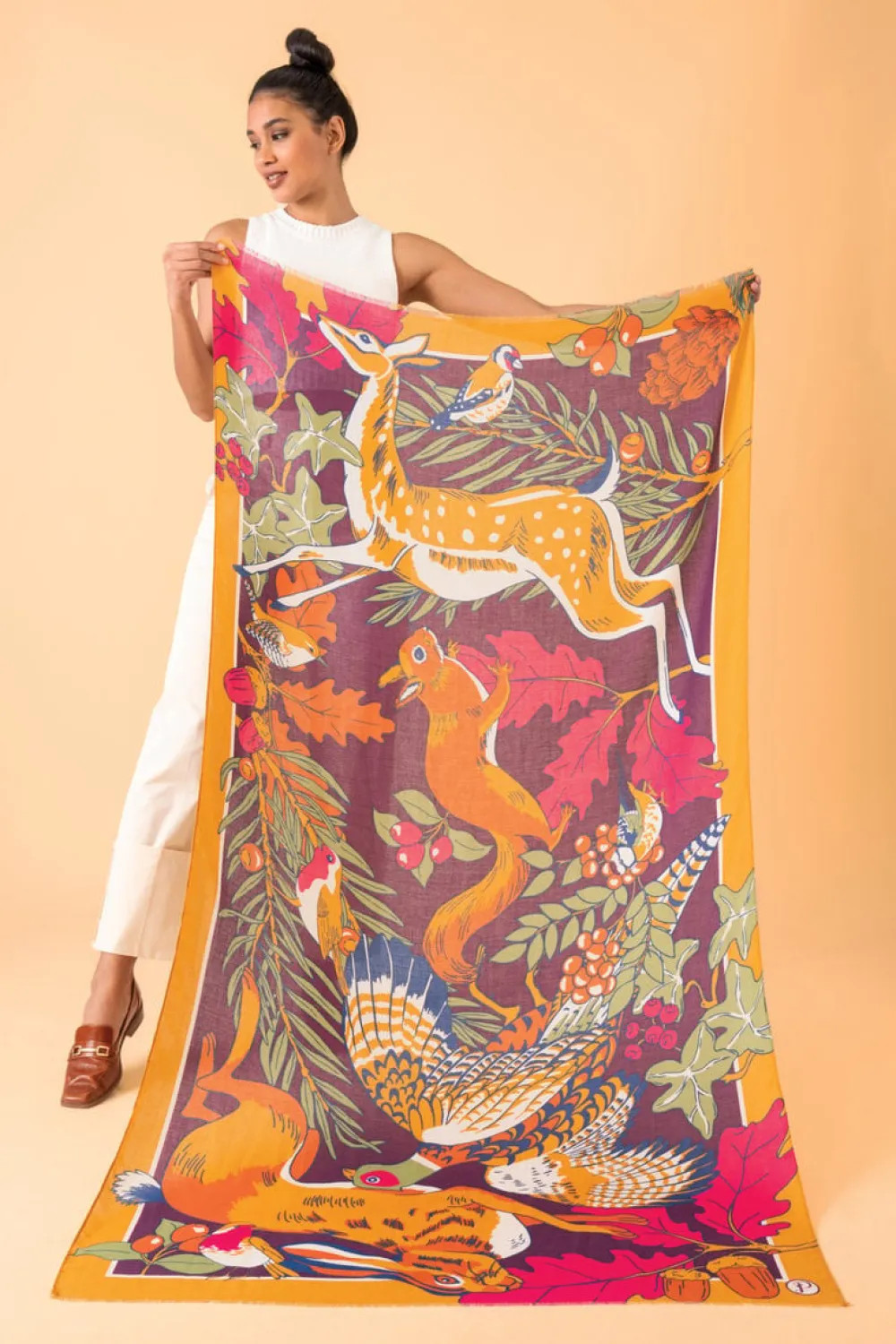 Powder UK Winter Wonderland Printed Scarf- Scarves & Wraps