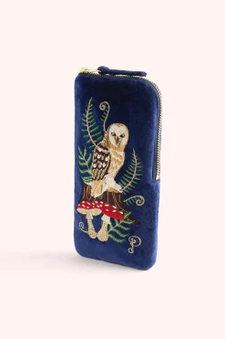 Powder UK Woodland Owl Velvet Sunglasses Pouch- Sunglasses & Cases