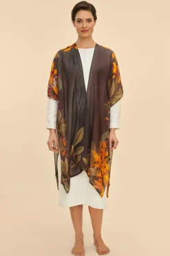 Powder UK Wool Wraparound Botany Bliss (Charcoal)- Scarves & Wraps