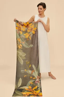 Powder UK Wool Wrap Botany Bliss Scarf (Charcoal)- Scarves & Wraps
