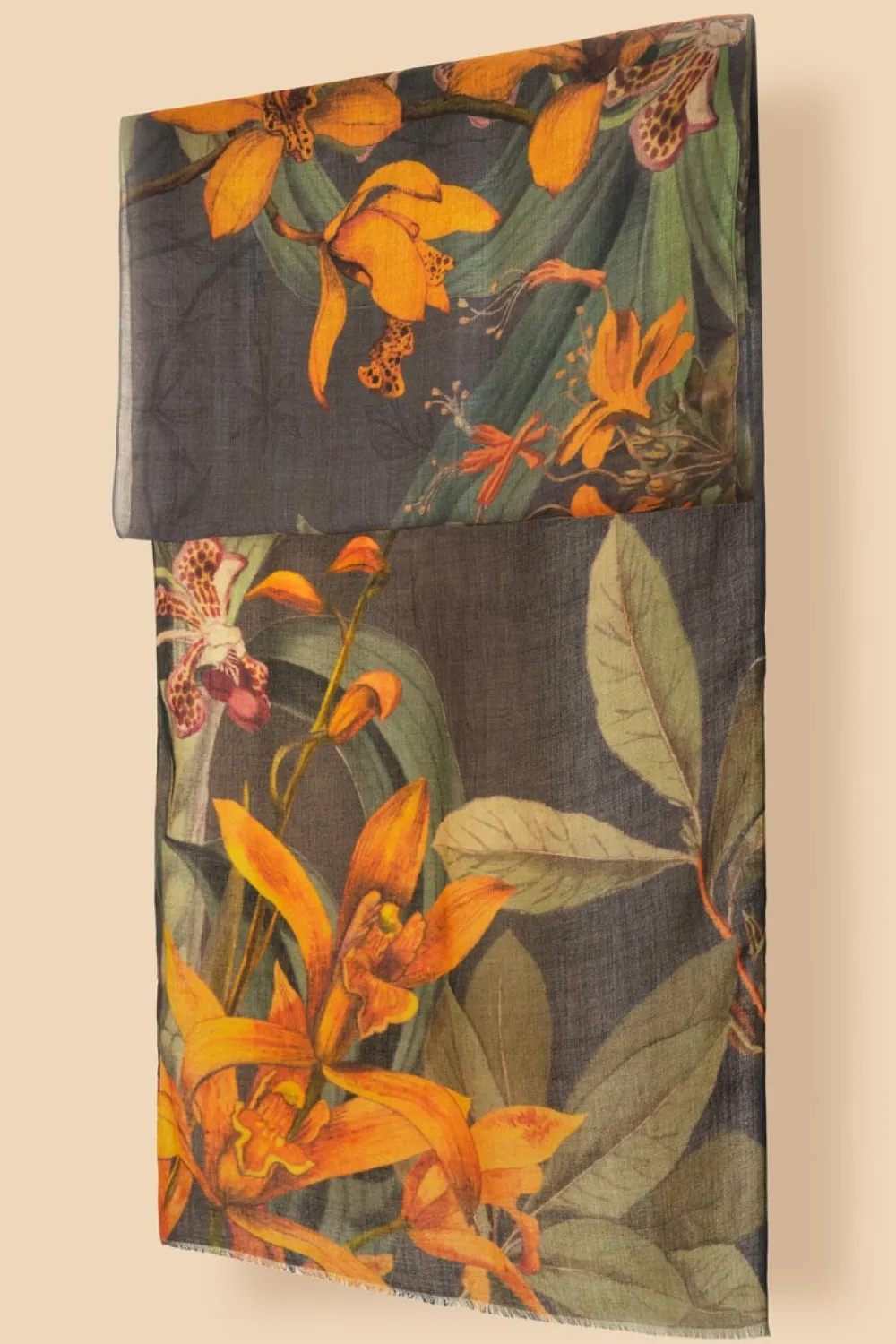 Powder UK Wool Wrap Botany Bliss Scarf (Charcoal)- Scarves & Wraps