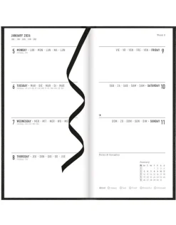 Principal Compact Week to View Planner 2026, Black- Journals & Other Stationery